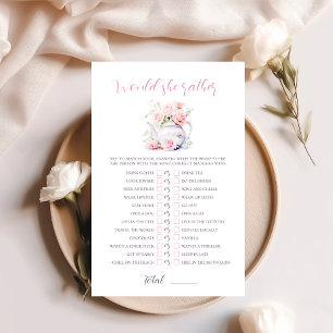 Tea Party Bridal Shower Would She Rather Game