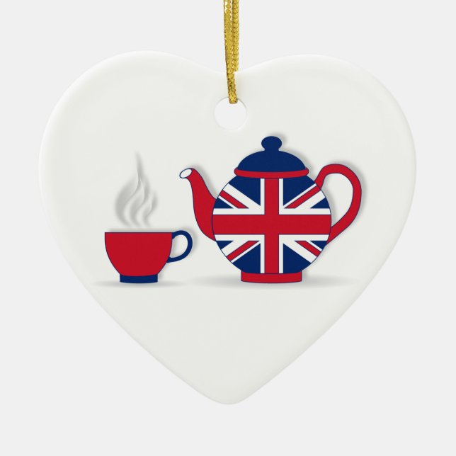Tea Party Ceramic Tree Decoration (Front)