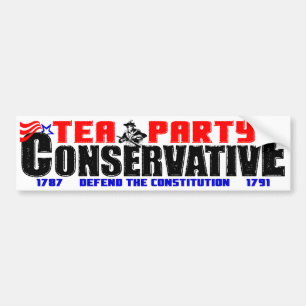 Tea Party Conservative Bumper Sticker
