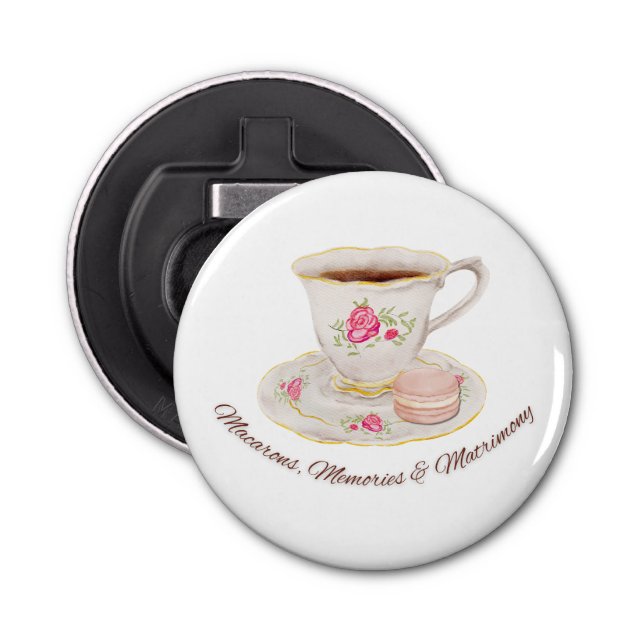 Tea Party Elegant Bridal Shower Bachelorette Bottle Opener (Front)