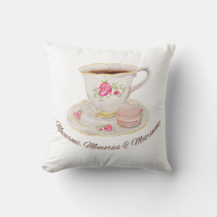 Tea Party Elegant Bridal Shower Bachelorette Cushion
