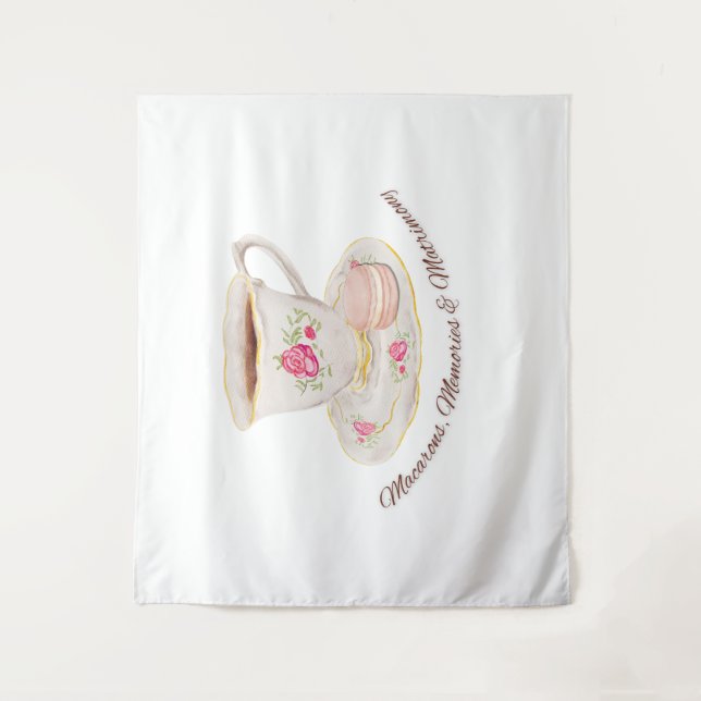 Tea Party Elegant Bridal Shower Bachelorette Tapestry (Front)