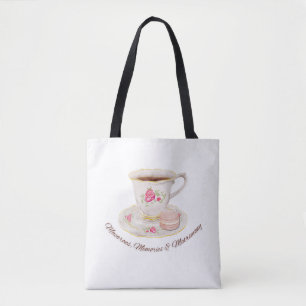 Tea Party Elegant Bridal Shower Bachelorette Tote Bag