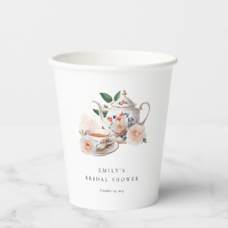 Tea Party Elegant Bridal Shower Paper Cups
