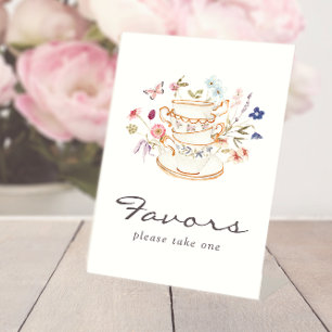 Tea Party Favours Pedestal Sign
