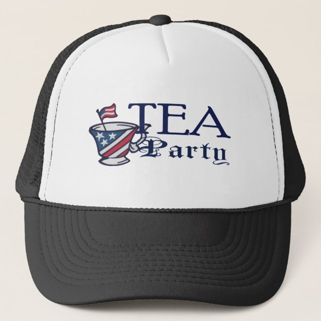 Tea Party Flag Political Trucker Hat (Front)
