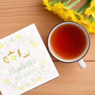 Tea Party Floral Baby Shower Napkin