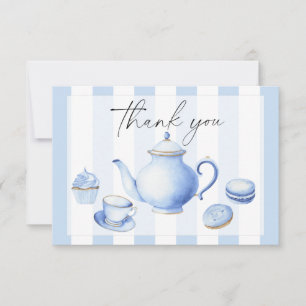 Tea Party Flowers baby shower thank you 