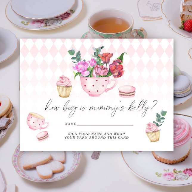 Tea Party Flowers How big is mummy's belly  Enclosure Card (Creator Uploaded)