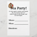 Tea Party! Flyer<br><div class="desc">Use this handy flier to distribute to friends,  neighbours,  co-workers,  to get the news out about the next Tea Party in your area.</div>