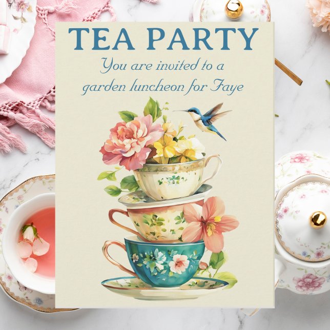 Tea Party Folded Invitation (Creator Uploaded)