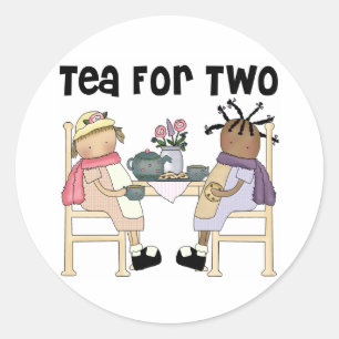 Tea Party for Two Classic Round Sticker
