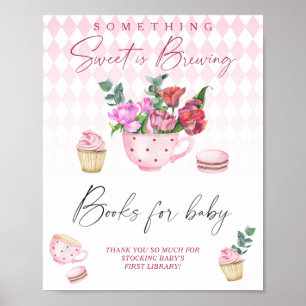 Tea Party girl Baby shower books for baby Poster
