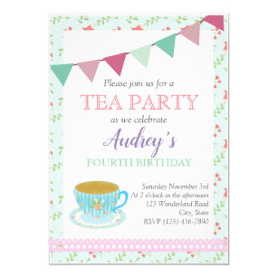 afternoon tea invitations announcements zazzle uk