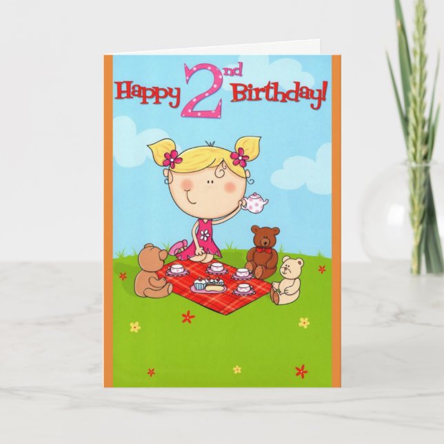 Tea Party Happy Birthday Card (Front)