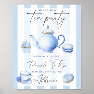 Tea party - Help the Busy Parents-to-Be Addressee Poster