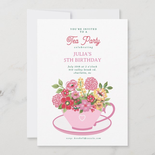 Tea Party Invitation (Front)