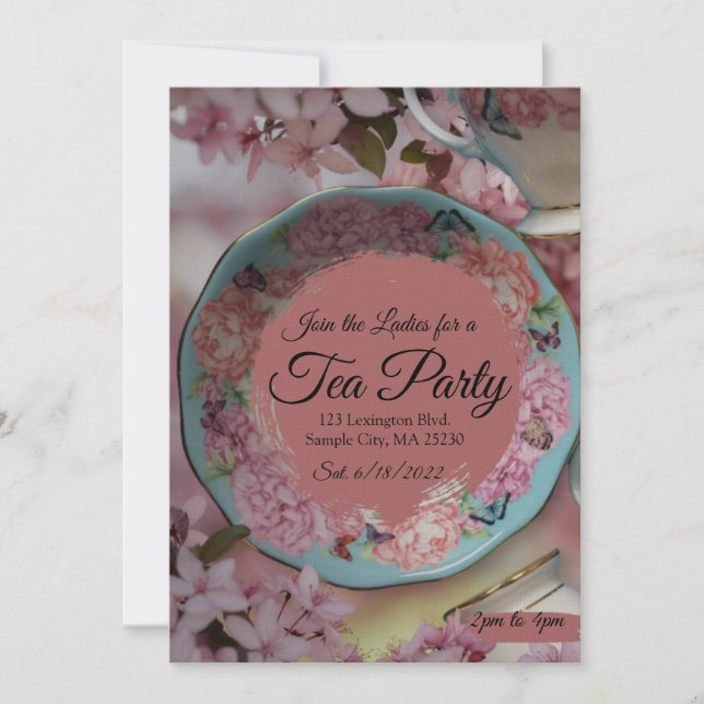 Tea Party Invitation (Front)
