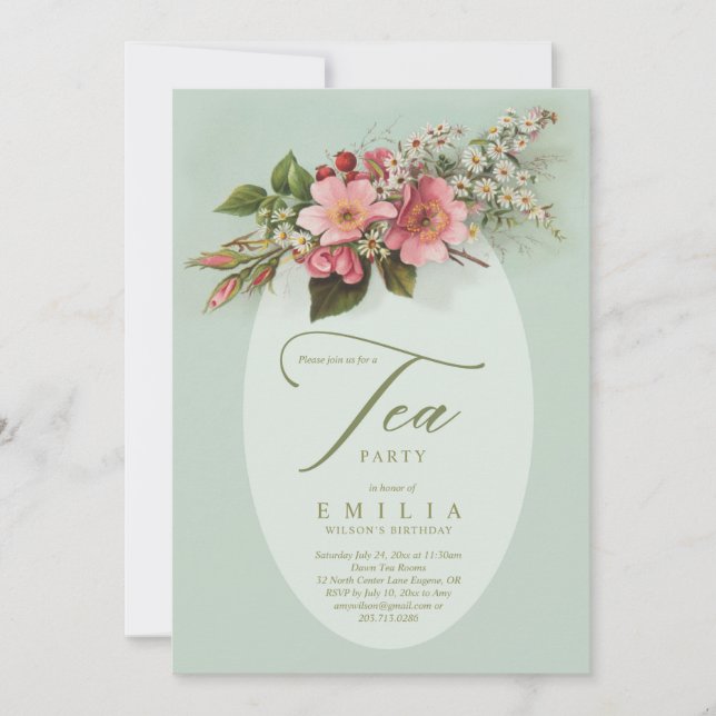 Tea Party Invitation (Front)