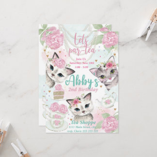 Tea Party Invitation, Let's Par-ty Invite 