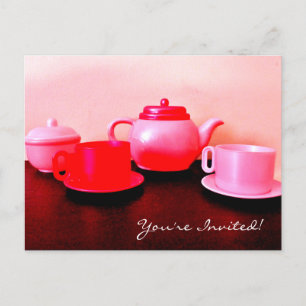 Tea Party Invitation Postcard