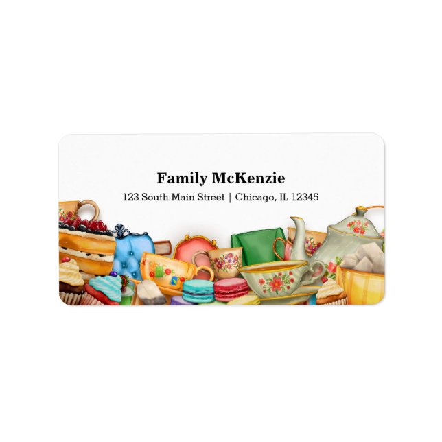 Tea party label (Front)