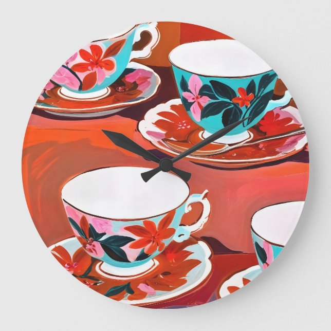 Tea Party Large Clock (Front)
