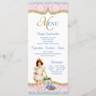 Tea Party Menu Invitation