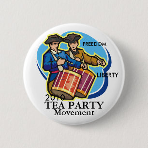 TEA PARTY MOVEMENT 6 CM ROUND BADGE