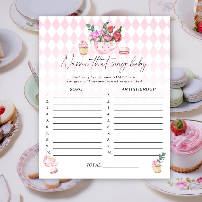 Tea party - Name that song baby shower game (Creator Uploaded)