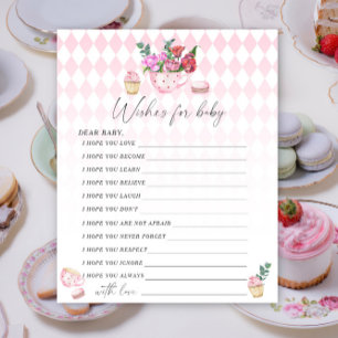Tea party - Party game wishes for baby game