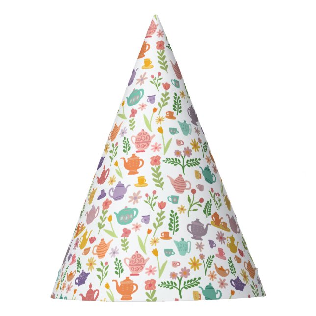 Tea Party Pattern Birthday celebration Hat (Front)