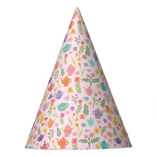 Tea Party Pattern Birthday celebration Party Hat