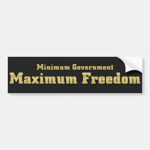 Tea Party Plan: Minimum Government Maximum Freedom Bumper Sticker