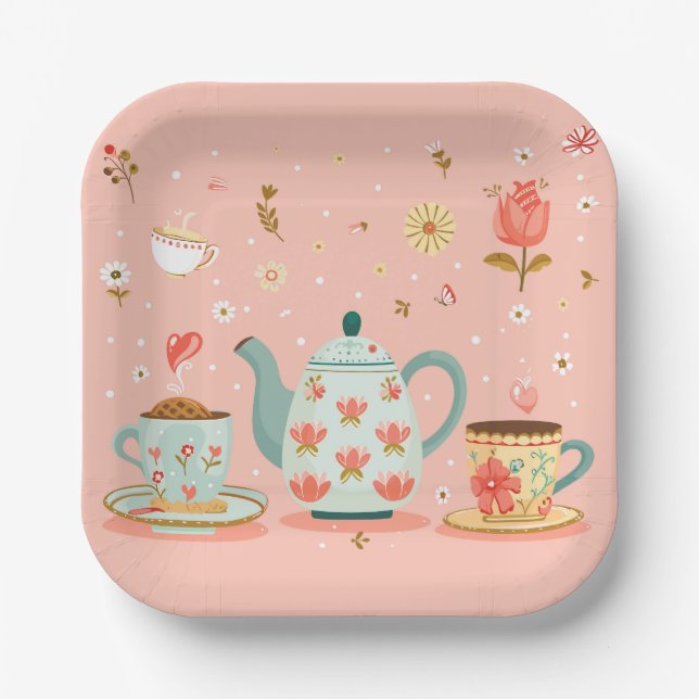 Tea Party Plates Decorations (Front)
