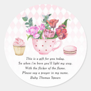 Tea Party - Prayer Candle Label