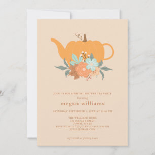 Tea Party Pumpkin Bridal Shower Invitation