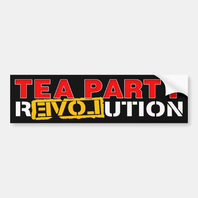 Tea Party Revolution Bumper Sticker (Front)