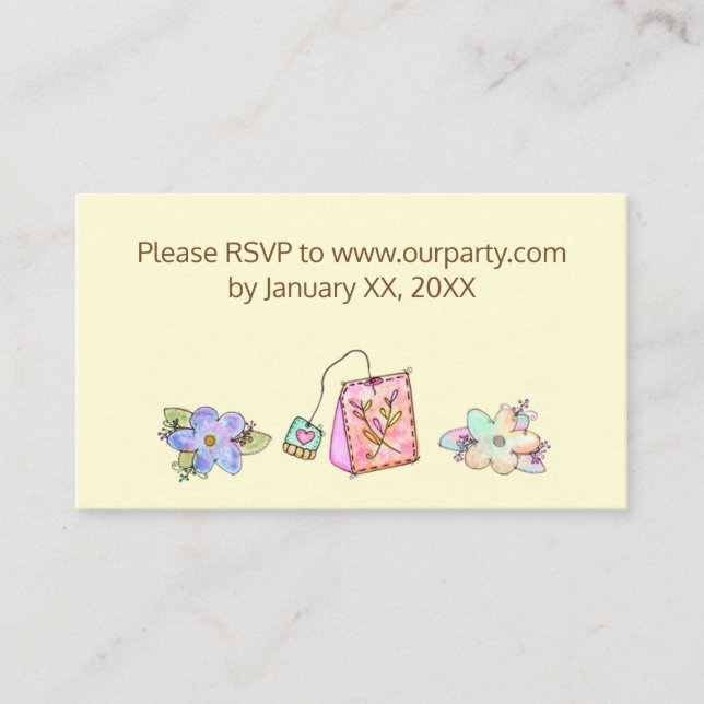 Tea Party RSVP Card (Front)