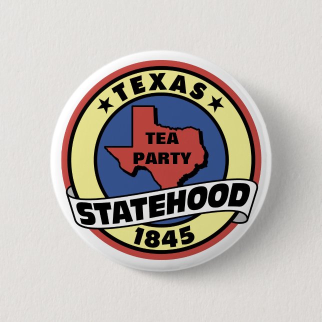 TEA PARTY STATE 6 CM ROUND BADGE (Front)