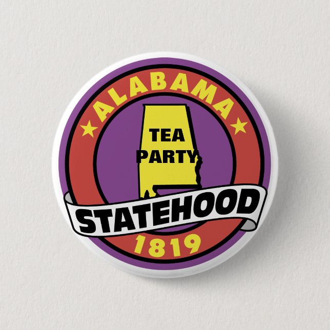 TEA PARTY STATE 6 CM ROUND BADGE (Front)
