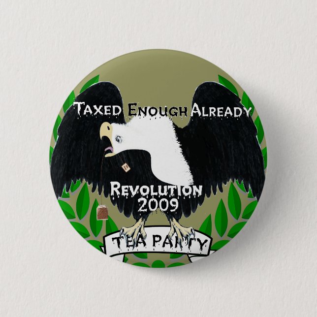 TEA Party Supplies 6 Cm Round Badge (Front)