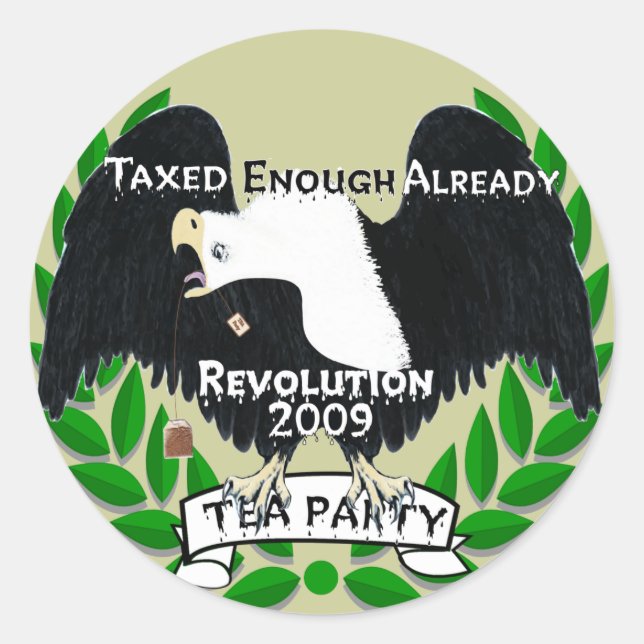 TEA Party Supplies Classic Round Sticker (Front)