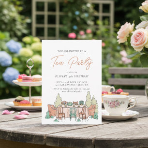 Tea party sweet kids birthday Invitation