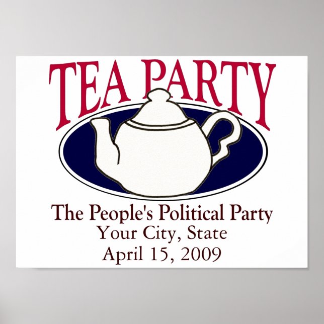 Tea Party Tax Day poster (Front)