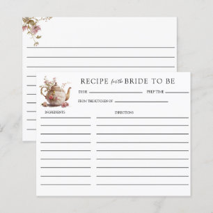 Tea Party   Tea Bridal Shower   Recipe cards