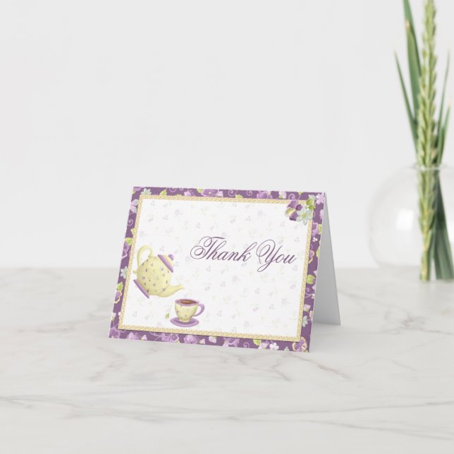 Tea Party Thank You Card (Front)