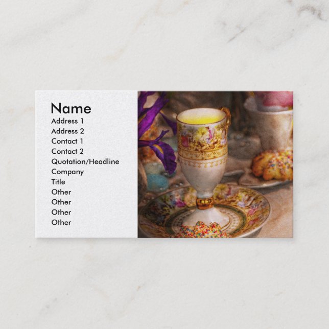 Tea Party - The magic of a tea party Business Card (Front)