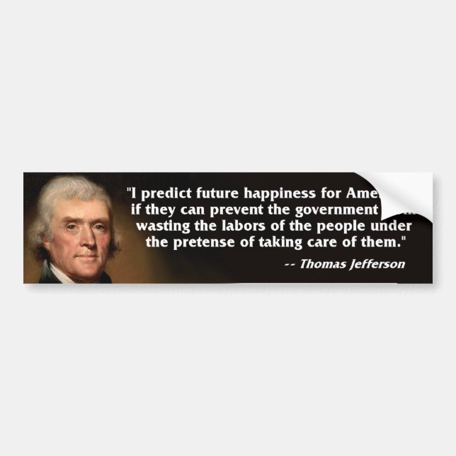 Tea Party - Thomas Jefferson Bumper Sticker (Front)