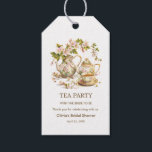 Tea Party Time for Tea Bridal Shower Thank You Gift Tags<br><div class="desc">Floral Teapot Tea Party Time for Tea Bridal Shower Gift Tags.</div>